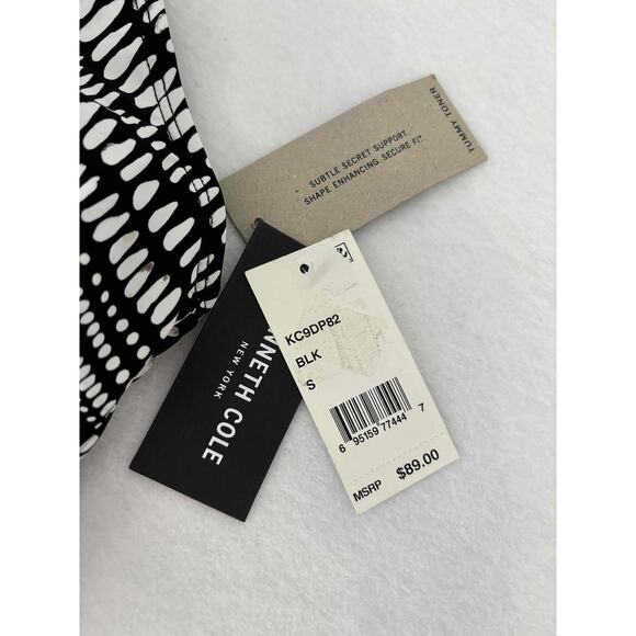 Kenneth Cole Tankini Top Small Black White Pool Beach Resort Cruise - Picture 4 of 5